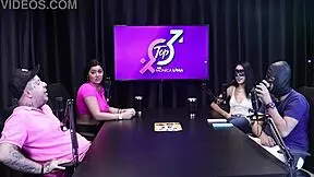 Sheer red lingerie tease