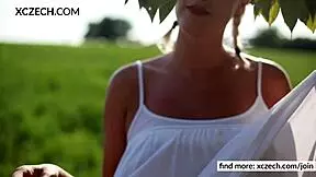 Want to see girls showing tits and pussy in the sunset?