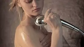 Petite Lesbian Babes in Intimate Shower Scenes