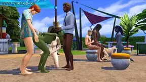 The biggest animated sexual orgy you ever seen. Outdoor party with teens, old folks, anal, and fucking.