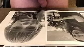 teen gives cum tribute close up on shaved cock