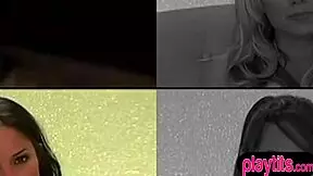 Newcomer photomodel chicks having a work session