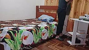 Spy on aunt masturbating, then fuck her in cowgirl creampie