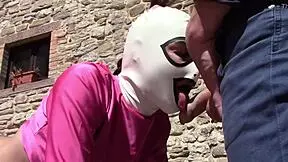 Laura in heels gives outdoor blowjob and creampie, so slutty!