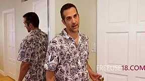 My bestie's stepdad free uses queenie sateen and scarlett alexis in threesome