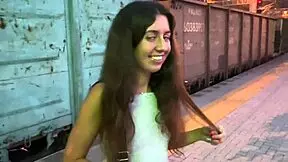 Friends meet a stranger in the train compartment