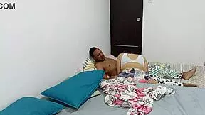 My stepsister wakes me with a delicious blowjob after we rested together. Part 1.