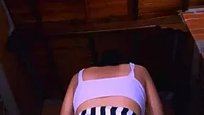 Naughty six pack Latina college student anal whipped and pussy filled glorious threesome