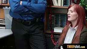 Cute Redhead Teen Shoplifter Gets Rough Fucked