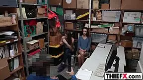 Is this cute thief getting punished in garage with hardcore blowjob?