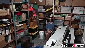 Is this cute thief getting punished in garage with hardcore blowjob?