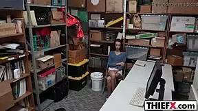 Is this cute thief getting punished in garage with hardcore blowjob?