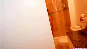 Petite Stepsis Catches Stepbro In Shower