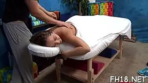 sexy oiled teen gets hardcore massage