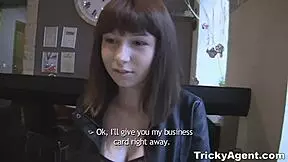 tricky agent traps brunette diana in teen porn