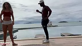 curly brazilian teen sucks hard cock till wet. she begs for more cum!