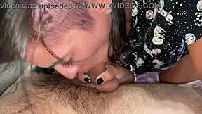 Latina teen reaches orgasm from sloppy blowjob