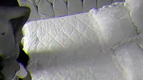 skinny married woman alone in couples bed with passionate encounter