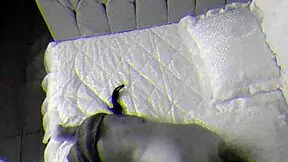 skinny married woman alone in couples bed with passionate encounter