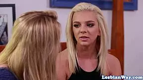 hey, watch me scissoring with my busty stepmom, it's so hot!