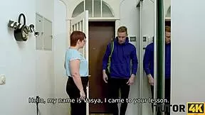 Hey, I managed to screw my submissive tutor at her place!