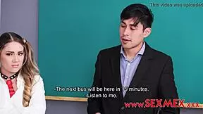 Sara Blonde attends a classroom lesson with her teacher