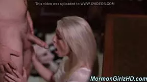 Mormon teen's pussy gets fucked hard 😈