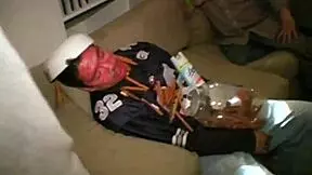 College Slut Preggo Sucks Hard on College Dick