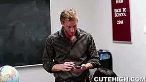 naughty girl seduces older teacher