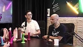 i play with upper toys in sheer red lingerie alongside victor luciano