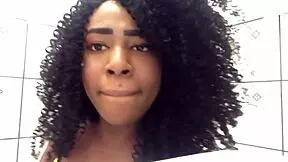 naughty teen ebony girl plays in the shower with amateur fun