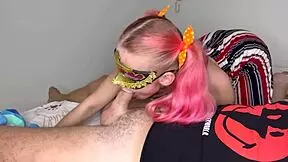 Cute VIRGIN sucks NEIGHBOR'S HARD BIG COCK, this TEEN 18+ GIRL loves CREAMPIE in her LITTLE 18+ MOUTH 4K Julandjon