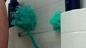 i'm washing my big brown dick, close up homemade solo