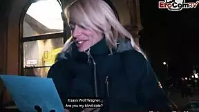 Picked up this blonde slut for street fucking