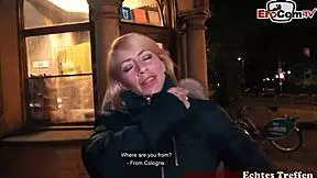 Picked up this blonde slut for street fucking