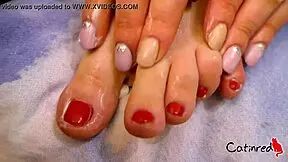 I Play With My Sexy Feet Smeared With Cream