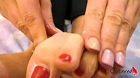 I Play With My Sexy Feet Smeared With Cream