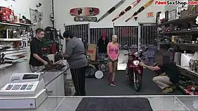 Blonde Craves That Motor, Sucking Hard for It!