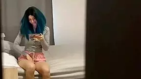 Im Hiding in the Closet to Prank My Step-Sister But She Starts Masturbating 😏