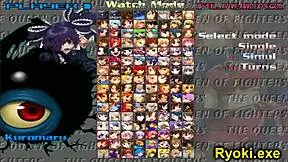 Kuromaru battles Maria in fierce fighter queen showdown. Their intense clash turns wild.