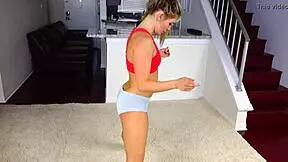 Blonde Cutie Performs Sexy Yoga Display