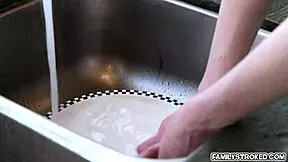 Pretty petite teen abi grace fucks huge cock hardcore