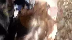 Naughty submissive girlfriend sucks and fucks hard on nature trail