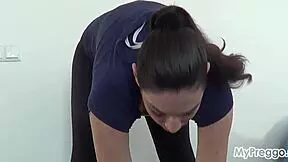 Pregnant Janetta Ditches Workout for Intense Cock Sucking Session to Satisfy Her Cravings. She Kneels and Takes It All!