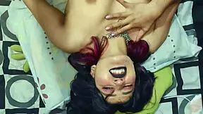 Watch me fuck my gothic schoolgirl girlfriend and cum in her pussy