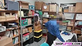 sneaky officer punishing that teen shoplifter with his cock
