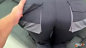 beauty auto-mechanic deepthroat rough fucks and gets facial pov