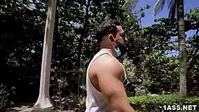 kira perez and michelle anderson surprise a guy with emotional hardcore threesome in bikini