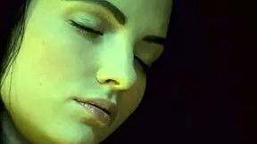 Gorgeous brunette masturbating at home, so horny