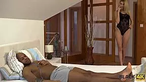 I’m obsessed with Karina Grand in lacy underwear with a black stranger.